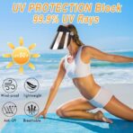 WAYCOM Sun Cap, Sun Visor Hat - UV Protection Hat -Premium UPF 50+ Hat for Hiking, Golf, Tennis, Outdoors - Image 3