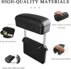 Car Armrest Storage Box, Adjustable Automotive Center Console Extension Armrest Pad, Multifunctional Auto Console Removable Arm Support Pad Organizer, Car Accessories (Black) - Image 3