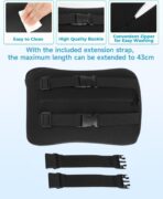 Aukee Car Headrest Pillow with Genuine Leather Cover Memory Foam Neck Cushion with 4 Extension Straps Adjuatable and Comfortable for Driving Home Office Black (Pack of 2) - Image 4