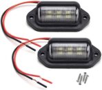 2 PACK License Plate Light, 12V 6-SMD LED License Plate Lamp Taillight for Truck SUV Trailer Van, Step Courtesy Lights, Dome/Cargo Lights