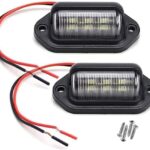 2 PACK License Plate Light, 12V 6-SMD LED License Plate Lamp Taillight for Truck SUV Trailer Van, Step Courtesy Lights, Dome/Cargo Lights