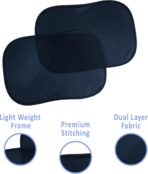 Mindful Design - Car Window Shades for Baby (2 Pack) - 21"x14" Sun Shade Blocker - Glare Shield and UV Rays Protection for Your Child - Side Window Screens for SUV - Mesh Car Window Shades for Baby - Image 2