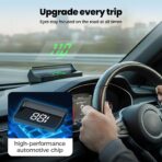 Head up Display Car GPS Digital Speedometer, Heads Up Display for Cars Windshield with MPH SpeedCar Digital GPS Hud, USB Cable Plug and Play (White, PMH) - Image 5