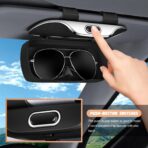 zipelo Sunglasses Holder for Car Sun Visor, Protective Automotive Eyeglasses Storage Case Hanger, Soft Vehicle Interior Glasses Organizer Box Accessories, Universal for SUV Sedan Truck (Black) - Image 3