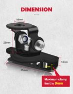 Led Hood Mounts, Universal Led Light Bar Mounting Brackets 304 Stainless Steel Hood Clamp Lights Mounts, Black - Image 7