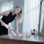 Portable Mini Car Vacuum Cleaner Pink, High Power Cordless(400g) Handheld Rechargeable Vacuum Cleaner for Desk V06 - Image 2