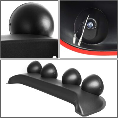 DNA Motoring FL-ZTL-249-NC Universal Neo Chrome Lens Roof Mounted Fog Light+Switch, Black - Image 4