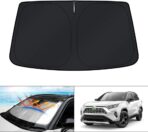 KUST Windshield Sun Shade for Toyota RAV4 2019-2022 2023 2024 2025 2026 Window Accessories Shade Sun Visor Cover Foldable Block UV Rays