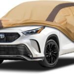 Highlander Car Cover Waterproof All Weather Compatible with Toyota Highlander 2007-2024, Outdoor Dustproof Anti-UV Sun Rain Protection Full Exterior Cover