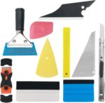 18PCS Window Tint Car Kit,Multi-Function Car Window Tint Kit Includes Scraper,Felt Scraper,Mini Vinyl Scrapers and Cutting Knife with Blade,Professtional Tints Kits for Cars