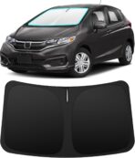 INSAUTO Custom Fit Windshield Sun Shade Accessories for Honda Fit 2007-2020, Foldable Front Window Sunshade, UV & Heat Reflector, Keeps Interior Cool, Includes Storage Bag