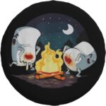 Spare Tire Cover with Marshmallow Campfire Pattern Wheel Protectors Weatherproof Wheel Covers Universal Fit for Truck SUV Rv Travel Camper Trailers Accessories 14inch
