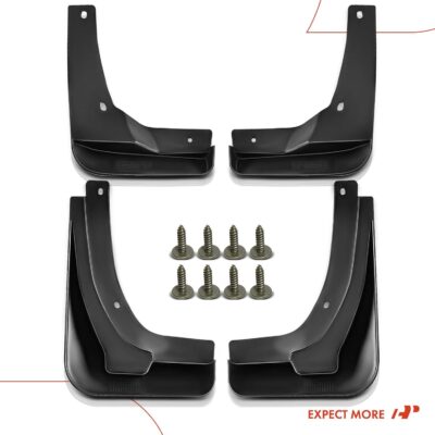 A-Premium Set of 4PCS Mud Flaps Splash Guards Mudguards Mudflaps with Hardware Accessories Compatible with Volkswagen GTI, 2015-2017, Hatchback, Front and Rear (Driver & Passenger Sides) - Image 8