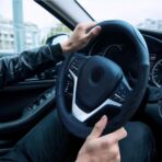 Alusbell Breathable Auto Car Steering Wheel Cover for Men and Women Microfiber Leather 15 Inches Black - Image 5