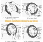 Moly Magnolia Carbon Fiber Steering Wheel Cover, Universal 15 inch Breathable Anti Slip, Fit Most Cars, Trucks, SUV (Carbon Fiber Coffee) - Image 5