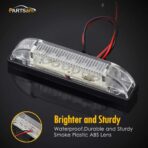 Partsam 4" Ultra-Thin-Line White 9 LED Utility Light Bar, Sealed Clear Lens Marine Boat Lights, Trailer Car RV Camper Car Pickup Dome Lighs, Marker Lights, Under Hood Lights - Image 7