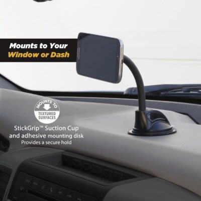 Scosche MAGWDMB MagicMount Flex Neck Suction Cup Car Phone Mount for Dashboard/Windshield, 360° Adjustable Magnetic Head, Universal Cell Phone Holder Compatible with iPhone, Samsung & All Devices - Image 4