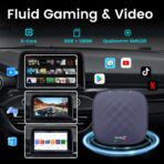 CarlinKit CarPlay Box Streaming Device for Car – YouTube, TikTok, Netflix CarPlay Adapter | Convert Wired to Wireless CarPlay & Android Auto | Android 13.0, 8-Core, 8GB+128GB, SM6225, Blue - Image 6