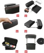 Car Console Armrest Box Arm Rest Height Adjustable Comfort Elbow Pad Universal (Black) - Image 7