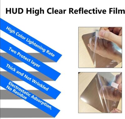 Head Up Display HUD Reflective Windshield Film, Protective Screen,5.9X5.1Inch,2-Pack - Image 4