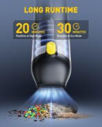 AUXITO Car Vacuum Portable Cordless 14000Pa Suction, Handheld Vacuum Blow & Suction 2 in 1, Small Vacuum Cleaner Hand Held Vacuum for Car, Home, Pet, Office, Ideal Gifts for Men & Women (Black) - Image 6