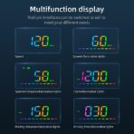 Heads Up Display M23 Color, GPS Digital Speedometer MPH for All Cars, Car Compass, Windshield Speedometer projector, Multi-function Display, Direction - Image 5