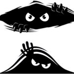 Stickios Funny Car Stickers Bundle - Peeking Monster Dent & Scratch Cover Bumper Stickers - Made in USA