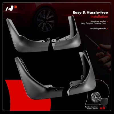 A-Premium Mud Flaps for Tesla Model Y 2020 2021 2022, 4 Pack No Drilling Required Mud Guards for Model Y Accessories - Image 7
