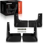 A-Premium Set of 4PCS Mud Flaps Splash Guards Mudguards Mudflaps with Hardware Kits Accessories Compatible with Toyota Prius, 2010-2015, Hatchback, Black, Front and Rear(Driver & Passenger Sides)