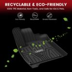 LASFIT Floor Mats for Honda CR-V 2026 2025 2024 2023 (Gasoline & Hybrid & e:FCEV), All Weather TPE Custom Fit Anti-Slip Pet Friendly Car Liners, 1st & 2nd Row Black - Image 7