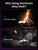 LISEN 54W Mini Cigarette Lighter Adapter Car Charger USB C Fast Charging, 12V Cigarette Lighter USB Car Charger Fast Charging Adapter, for iPhone 17 Pro Max 16 15 14 13 12 Plus Mini, Samsung S26 S25 - Image 8