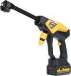 Wagan EL6312 Cordless Power Pressure Washer with 6-in-1 Long Nozzle 970PSI Portable Power Washer with 2 Rechargeable 3.0Ah Batteries Using for Car, Garden, Floor Cleaning