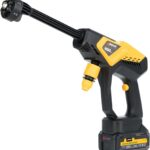 Wagan EL6312 Cordless Power Pressure Washer with 6-in-1 Long Nozzle 970PSI Portable Power Washer with 2 Rechargeable 3.0Ah Batteries Using for Car, Garden, Floor Cleaning