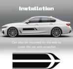 2PCS Racing Stripes Car Hood Decal with Scraper,Stylish Hood Decals for Cars Decorates Hoods Cover and Scratch Protection,Universal Vinyl Car Decals for Cars Modifications (Black) - Image 6
