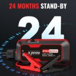 S ZEVZO ET03 Car Jump Starter 4000A Jump Starter Battery Pack for Up to 8.0L Gas and 7.0L Diesel Engines, 74Wh Portable 12V Jump Box with USB Ports, LCD Display, Storage Case, and LED Light - Image 7