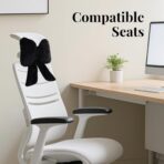 2 Pack Bow Car Headrest Pillows Plush Car Neck Pillows for Travel Driving Office Chair Head Support Cushions, Also Cute Car Decor Accessories (Black) - Image 6