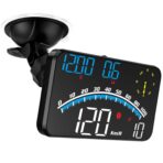 GPS Digital Speedometer with Compass, Time, Driving Distance, Fatigue Driving Reminder, Overspeed Alarm 5.5" MPH Head Up Display HUD for All 5V Vehicle