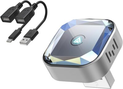 Wireless CarPlay Adapter for Apple iPhone & Android Auto Dongle Plug and Play 2-in-1 Wireless Dongle Bluetooth 5.4 Car Play Adapter Mini Sized & Fast Connection - Image 2