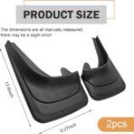 2PCS Car Mud Flaps, Scratch-Resistant & Impact-Resistant PVC Splash Guards, Vehicle Wheel Rear Mudguards for Gravel Slurry, Universal for Most Cars, SUVs, Trucks (Black) - Image 2