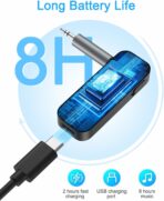 (Upgraded) Ankilo Aux Bluetooth 5.3 Adapter for Car, 2 in 1 Bluetooth Receiver Transmitter, Suitable for Cars, TV, Speakers, Stereo Systems and Headphones - Image 5