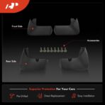 A-Premium Set of 4PCS Mud Flaps Splash Guards Mudguards Mudflaps Compatible with Genesis GV80 2021 2022 2023 2024 2025, SUV, Front & Rear Driver and Passenger Side - Image 3