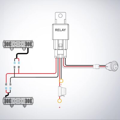 Nilight - 10009W - NI-WA05 LED Light Bar Wiring Harness Kit 12V On off Switch Power Relay Blade Fuse for Off Road LED Work Light Bar,2 years Warranty - Image 3