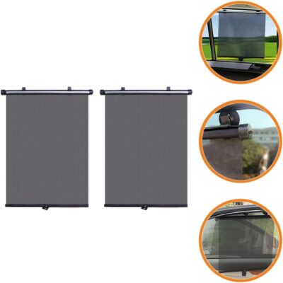 2pcs Car Window Curtains Sunshade 40x45cm Side Window Covers UV Protection for Safety and Heat Blocking Sunshade for Vehicle Interior - Image 6