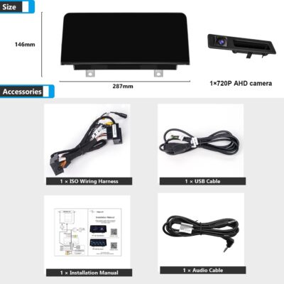 PEMP 10.25" Linux Screen for BMW (2012-2017) 3 Series F30 NBT CIC System, CarPlay Support iOS 26 Android Auto Mirror Link with a 720P AHD Revers Camera - Image 7