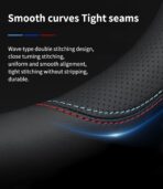 Custom-Fit for GMC Steering Wheel Cover, Premium Leather Car Steering Wheel Cover with Logo, Non-Slip, Breathable, for GMC Accessories (B-Style,for GMC) - Image 7