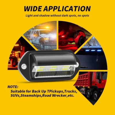 2 PACK License Plate Light, 12V 6-SMD LED License Plate Lamp Taillight for Truck SUV Trailer Van, Step Courtesy Lights, Dome/Cargo Lights - Image 4