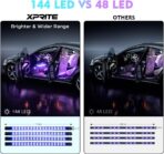 Xprite Upgraded 144LED RGB Interior Car Lights with Smart App Control/Wireless Remote Control, Music Sync Mode, DIY Mode and Multiple Scene Options, Universal for Cars Truck ATV UTV(4pcs) - Image 4