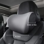 2 Pack Car Headrest Pillow for Neck Support,Memory Foam Neck Rest Cushion, Breathable Removable Cover & Ergonomic Design, for Driving Comfort, Neck Pain Relief, Travel - Image 7