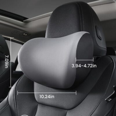 2 Pack Car Headrest Pillow for Neck Support,Memory Foam Neck Rest Cushion, Breathable Removable Cover & Ergonomic Design, for Driving Comfort, Neck Pain Relief, Travel - Image 7