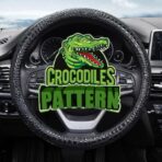 Premium Leather Steering Wheel Cover with Air Holes – Non-Slip Rubber Grip, Universal Fit for Cars (Black) - Image 2